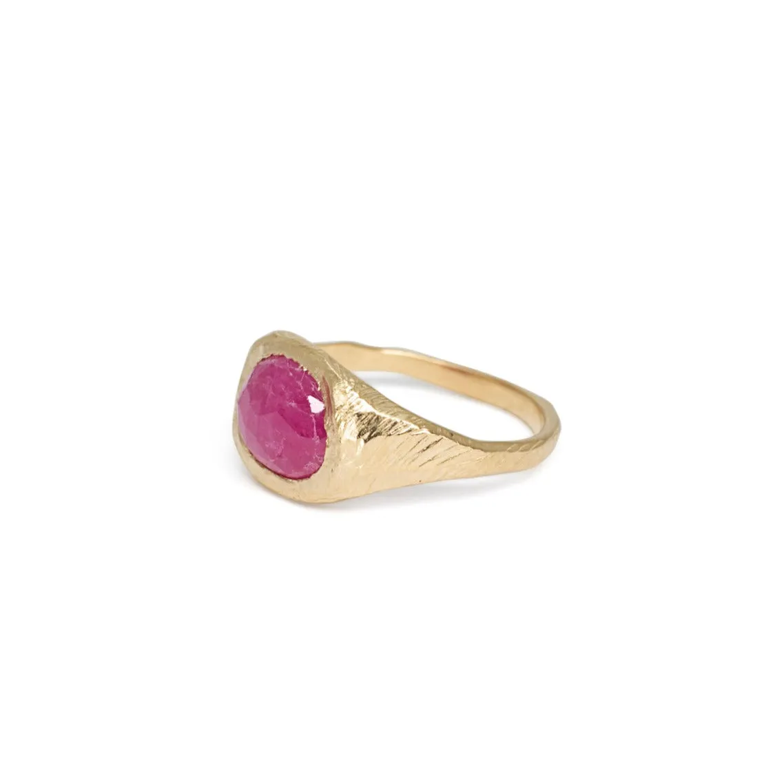 18K Signet Ring in Ruby