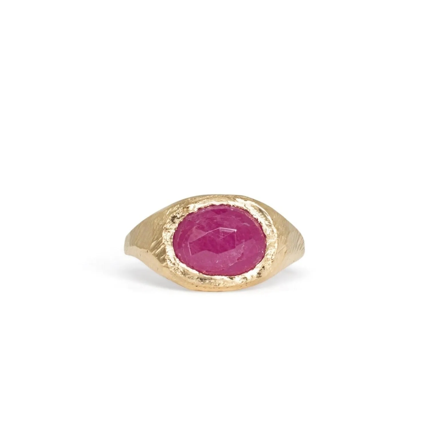 18K Signet Ring in Ruby