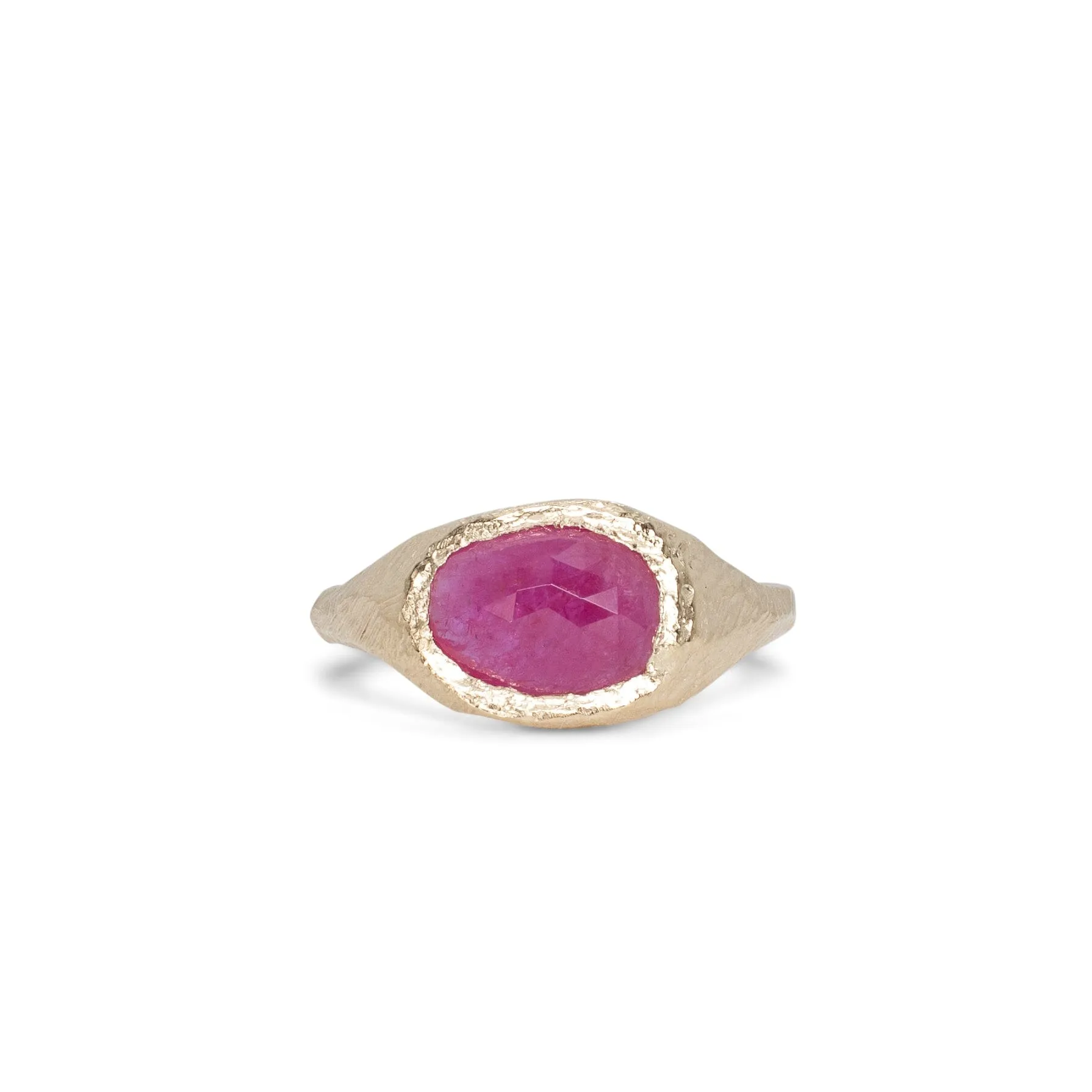 18K Signet Ring in Ruby