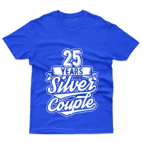 25 Years Silver Couple: 25th Marriage Anniversary T-Shirt