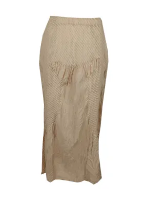 6240031 High Waist Pleated Skirt *Beige