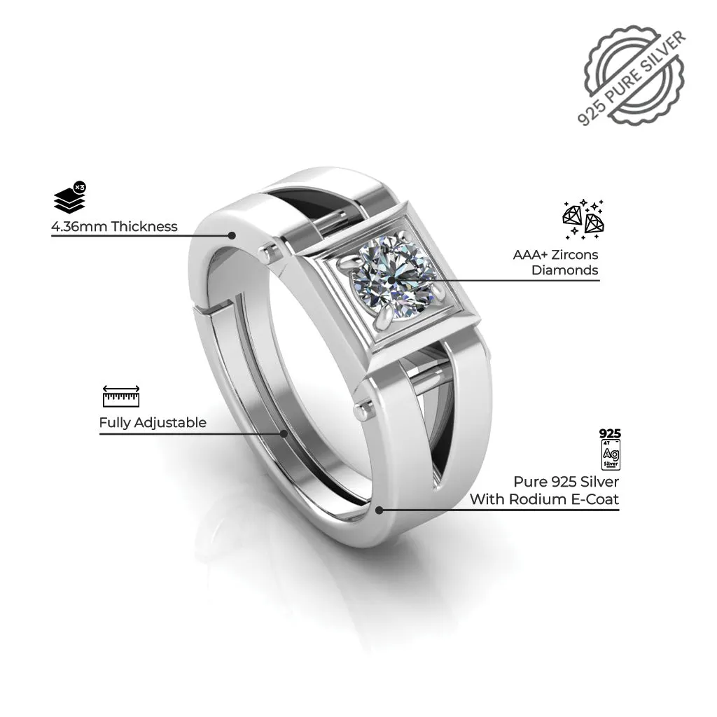 925 Pure Sterling Silver Stardom Mens Special Ring