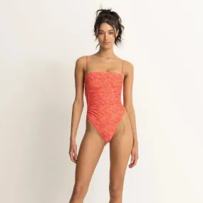 Adia Paisley Scrunched Side One Piece