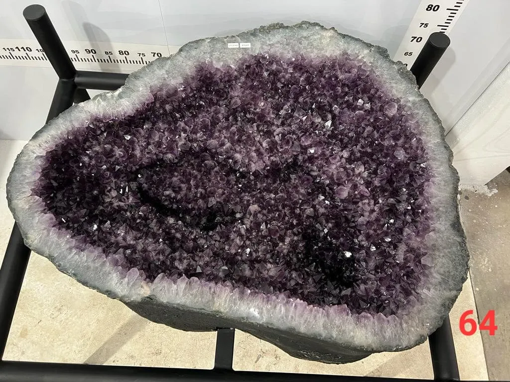 Amethyst Geode Table from Brazil with Custom Stand- 34 / 611 lbs