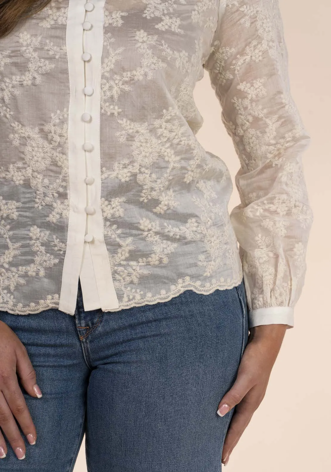 Anglaise Lace Blouse - White