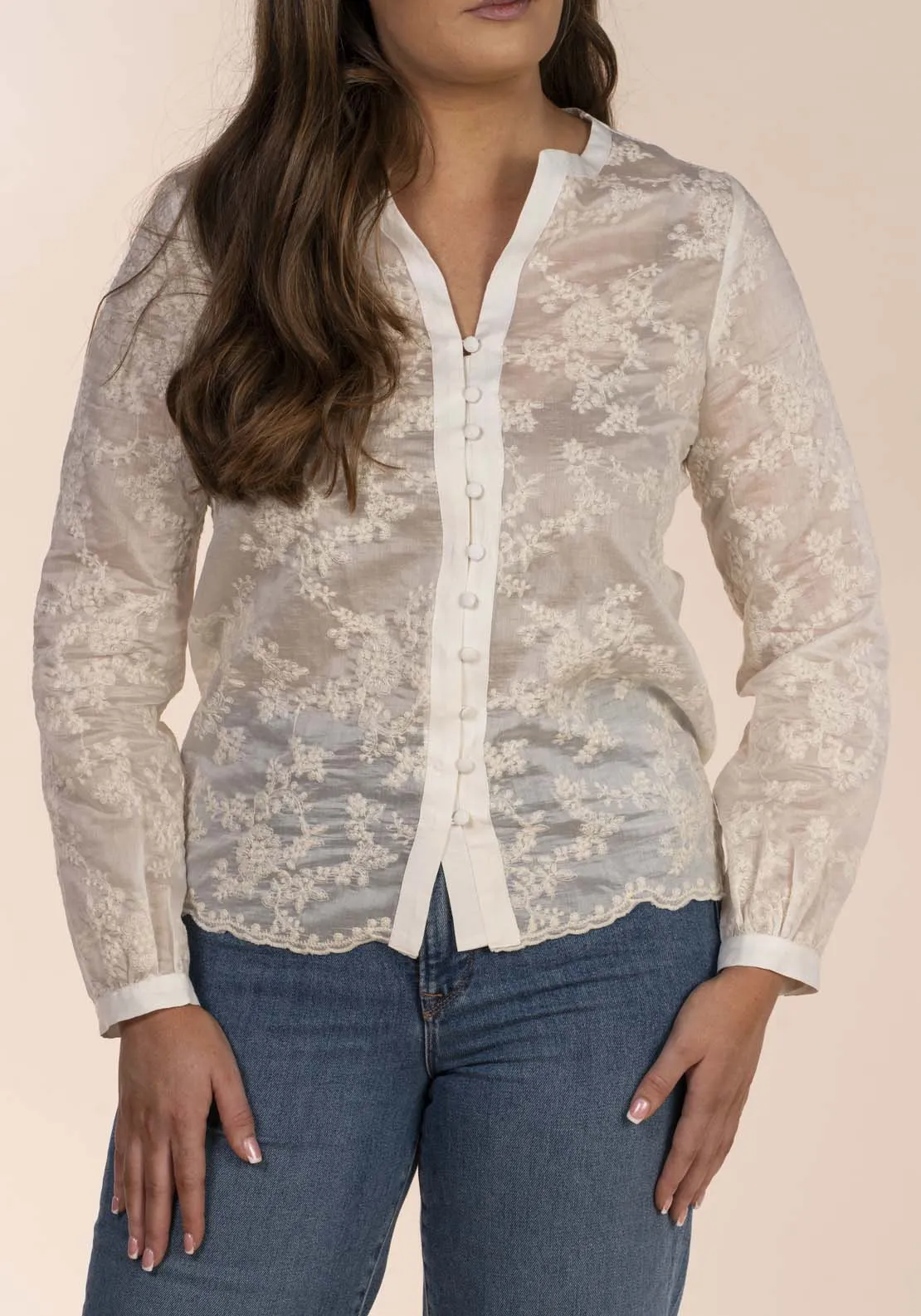 Anglaise Lace Blouse - White