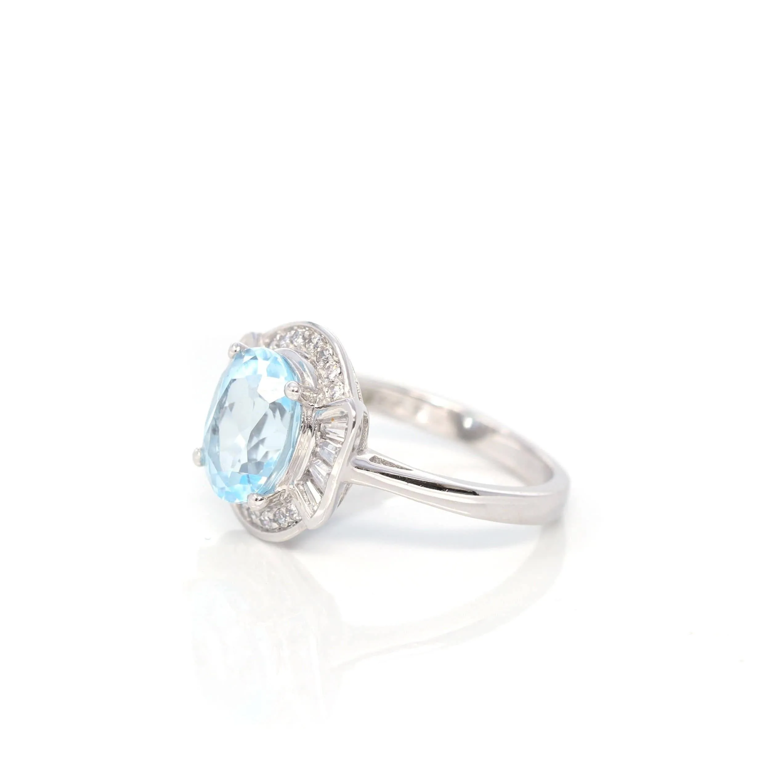 Baikalla? Sterling Silver Sky Blue Topaz Love Heart Ring