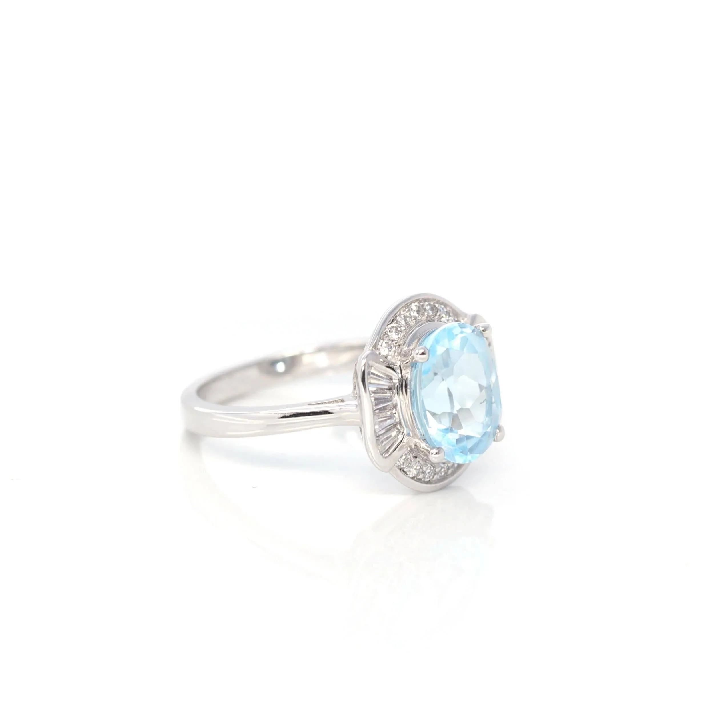 Baikalla? Sterling Silver Sky Blue Topaz Love Heart Ring