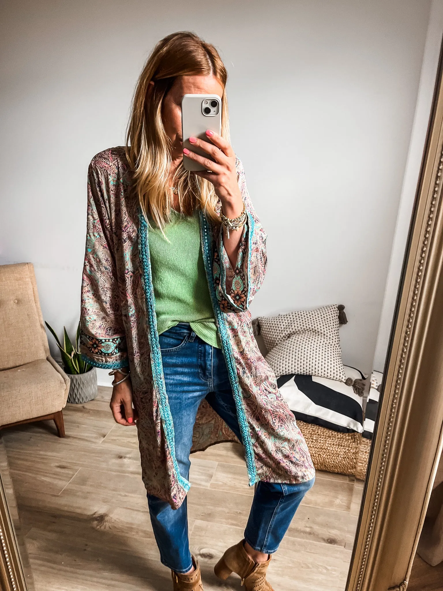 Boho Belted Kimono