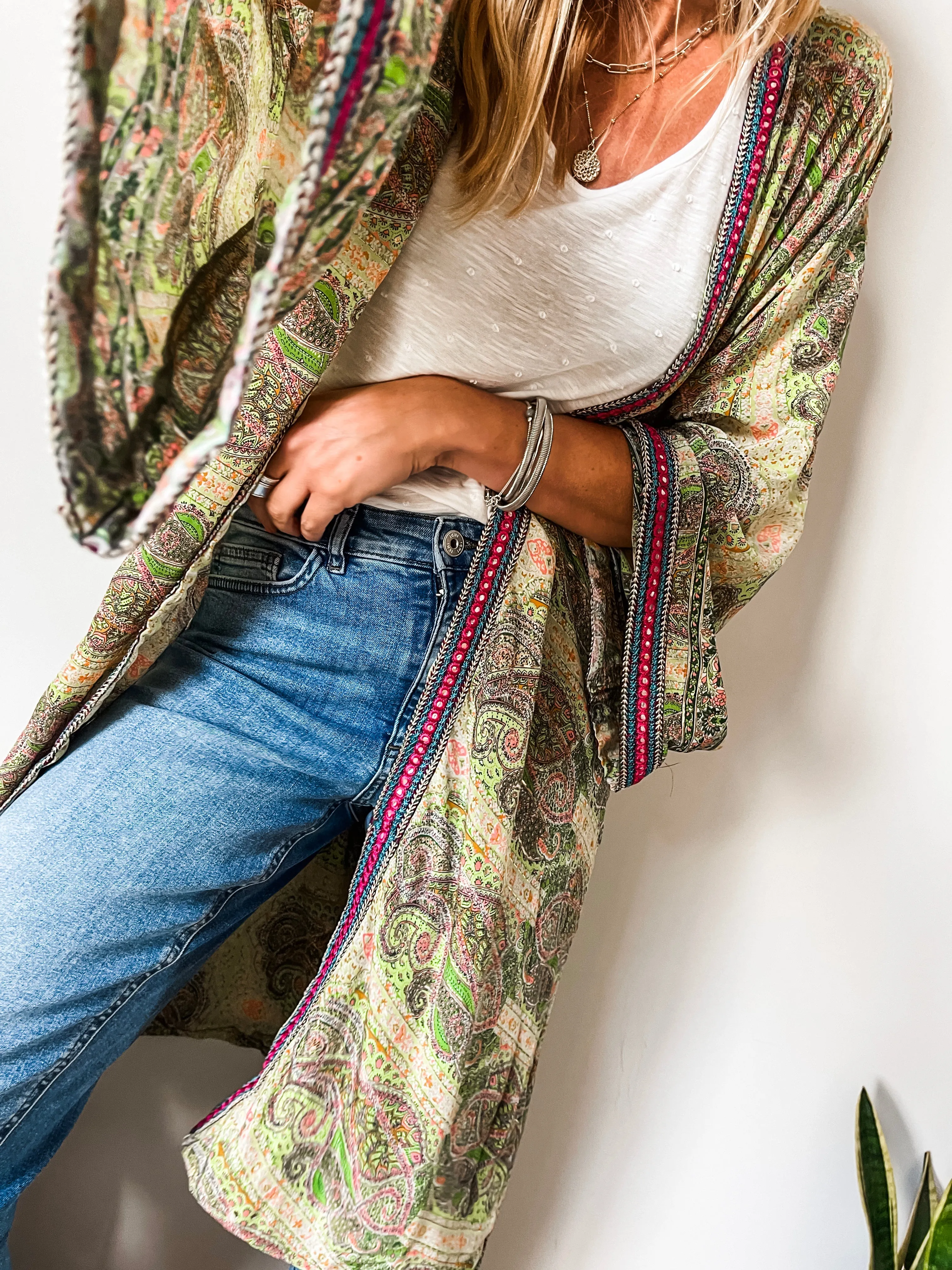 Boho Belted Kimono