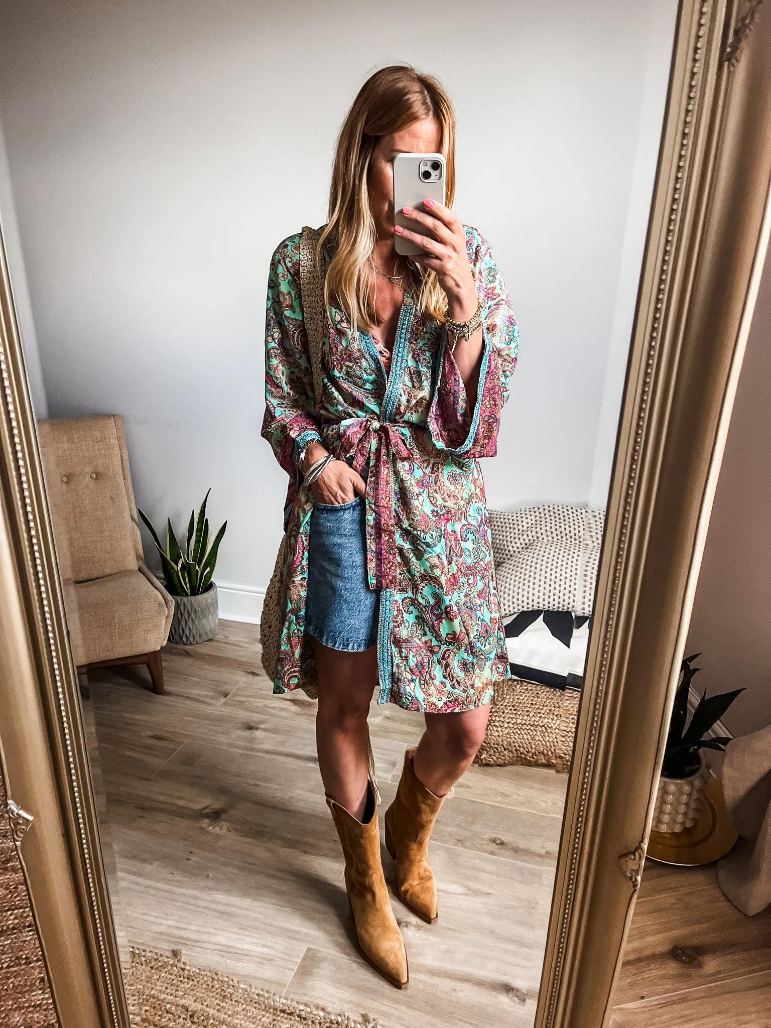 Boho Belted Kimono