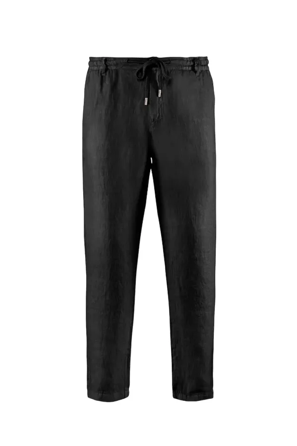 Bomboogie men's casual linen trousers Gang PMGANGTLCC 90 black