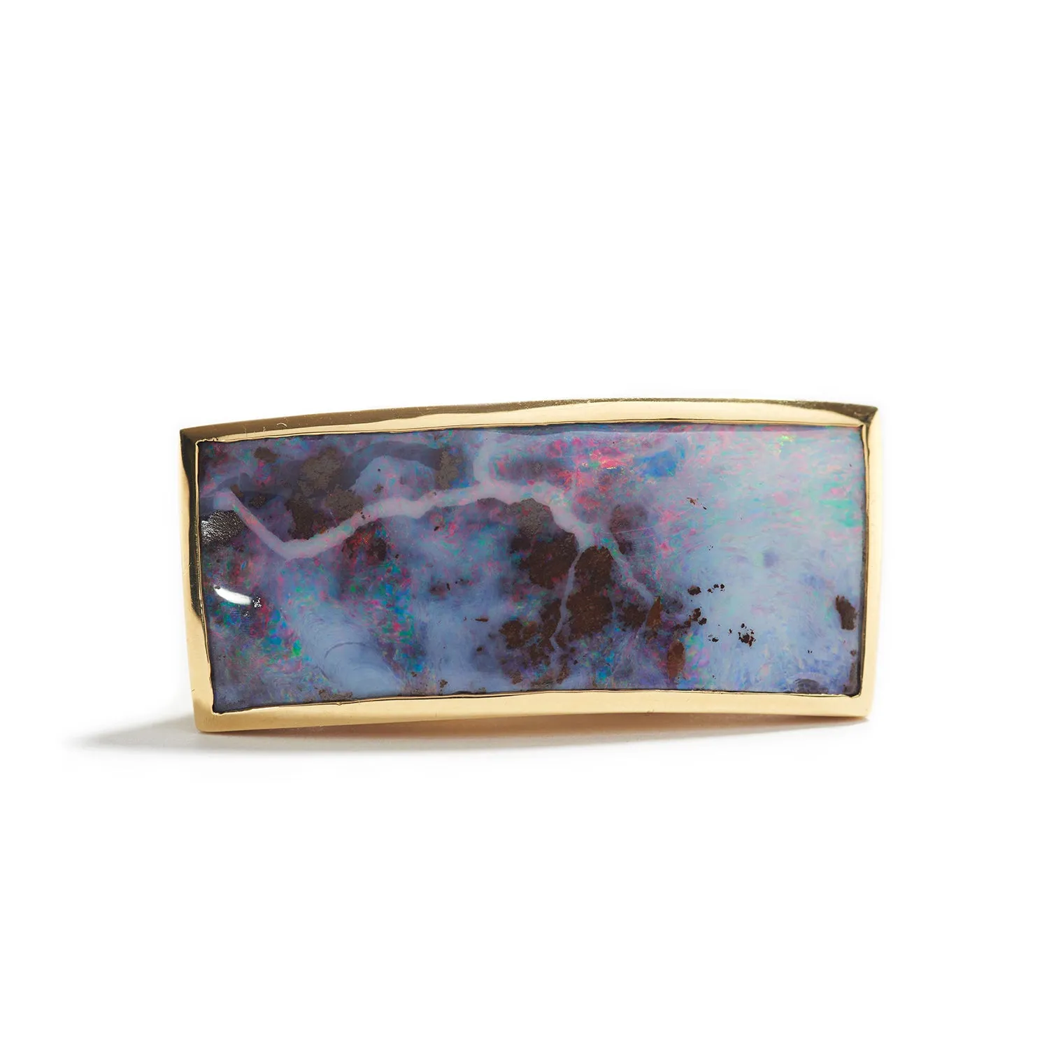 Boulder Opal & 18K Gold Ring