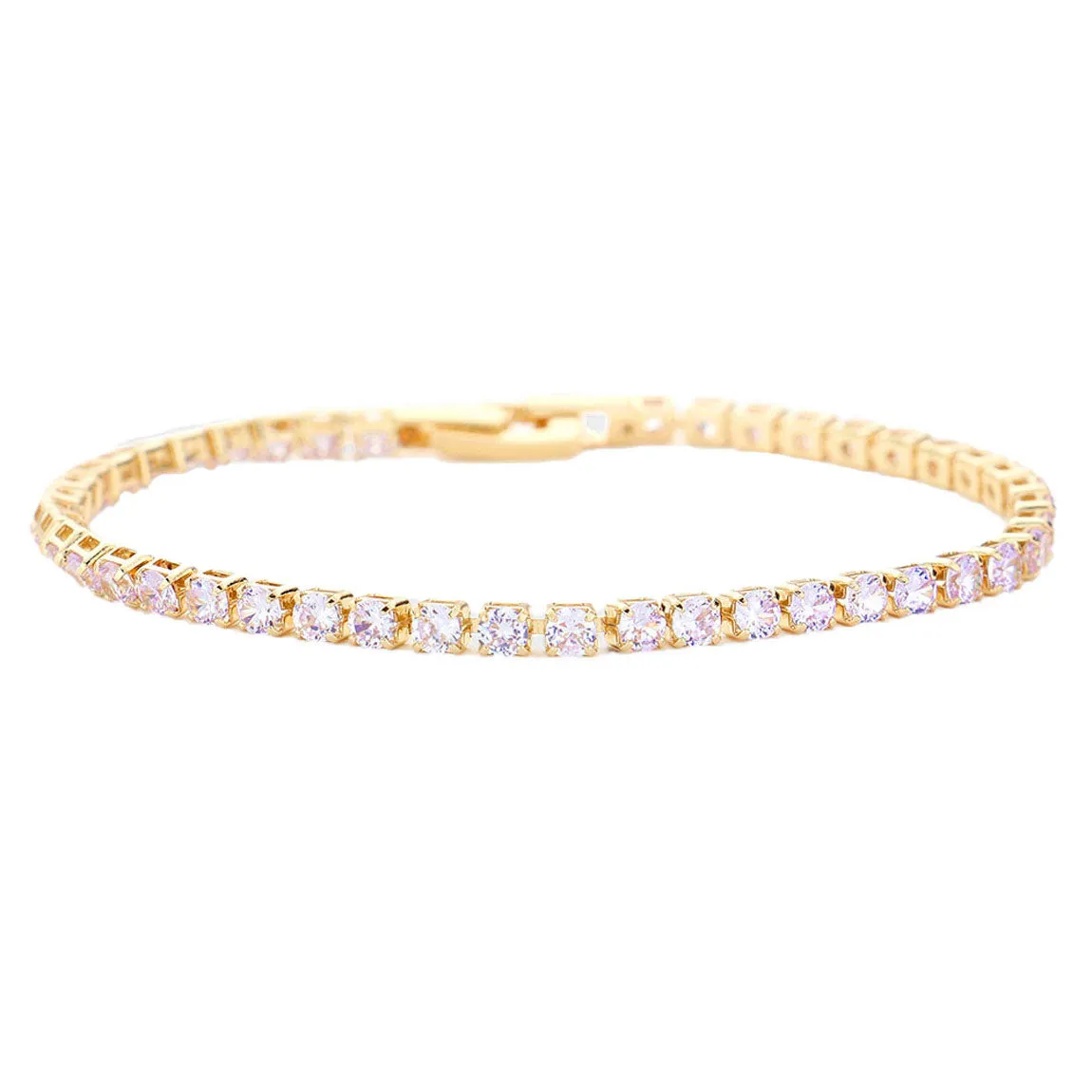 Brass Metal Tennis Evening Bracelet