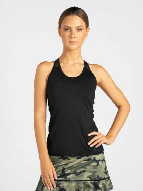 Bridget Racer Back Active and Tennis Tank - Black