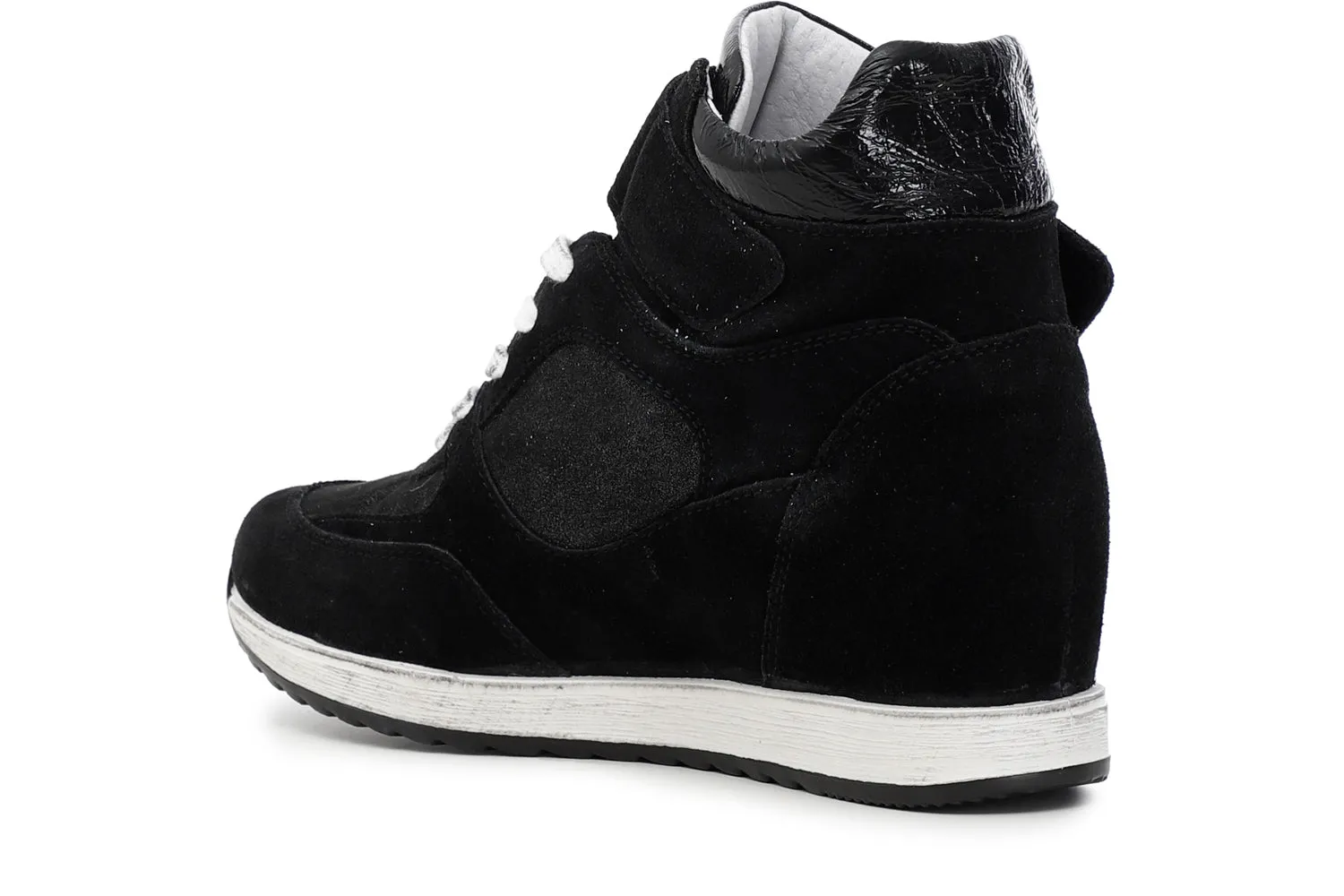 CafèNoir donna sneakers in pelle scamosciata con zeppa interna