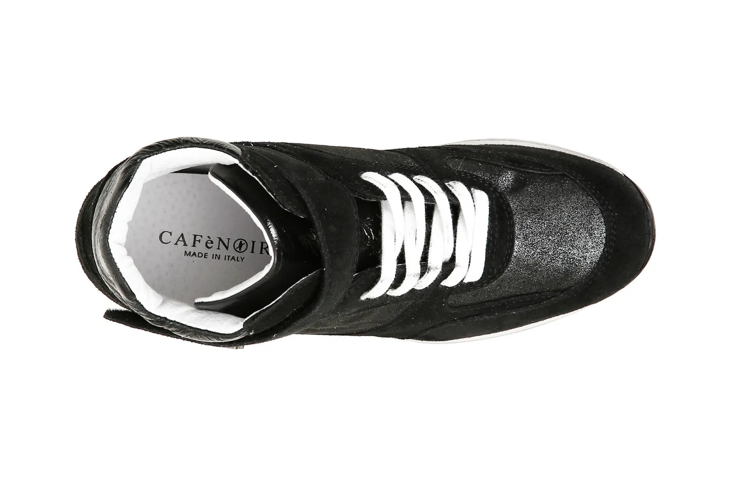 CafèNoir donna sneakers in pelle scamosciata con zeppa interna