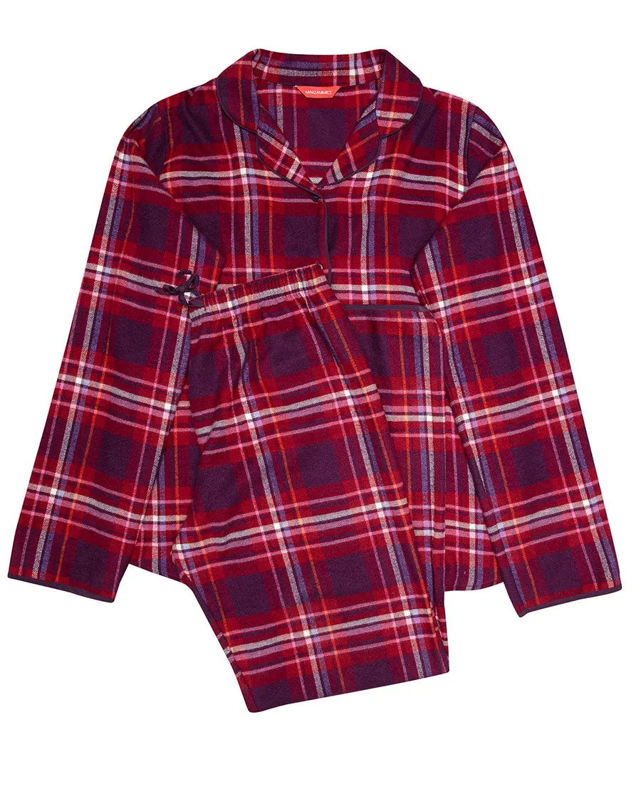 Clarissa Purple Super Cosy Check Pyjama Set