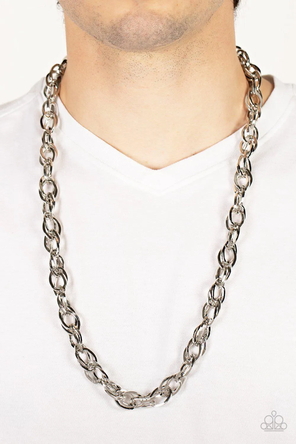 Custom Couture Men's Silver Necklace - Paparazzi Accessories