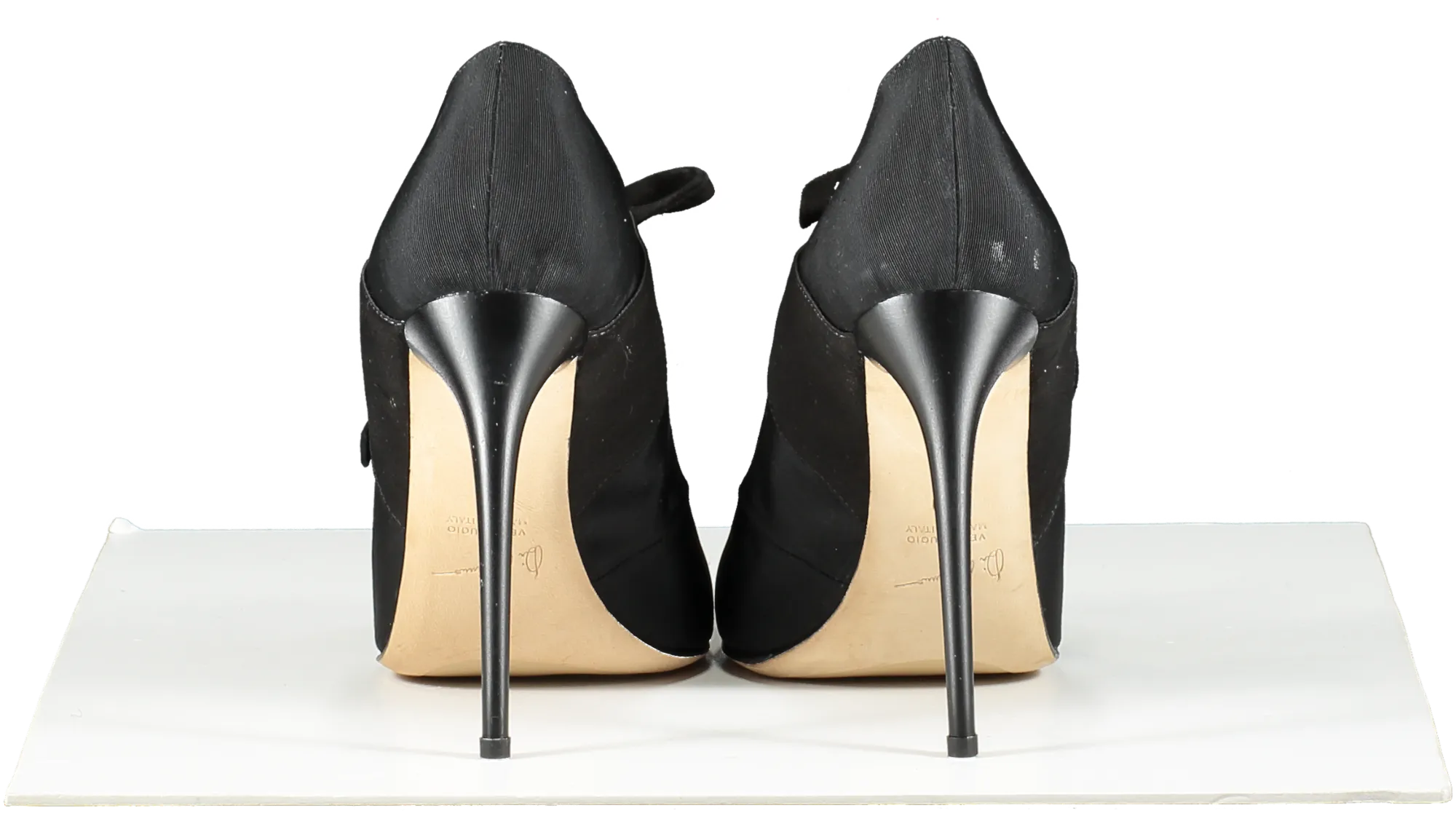 Di Minno Black Exclusive Gros Grain Corinne High Heel Pumps UK 7 EU 40 👠