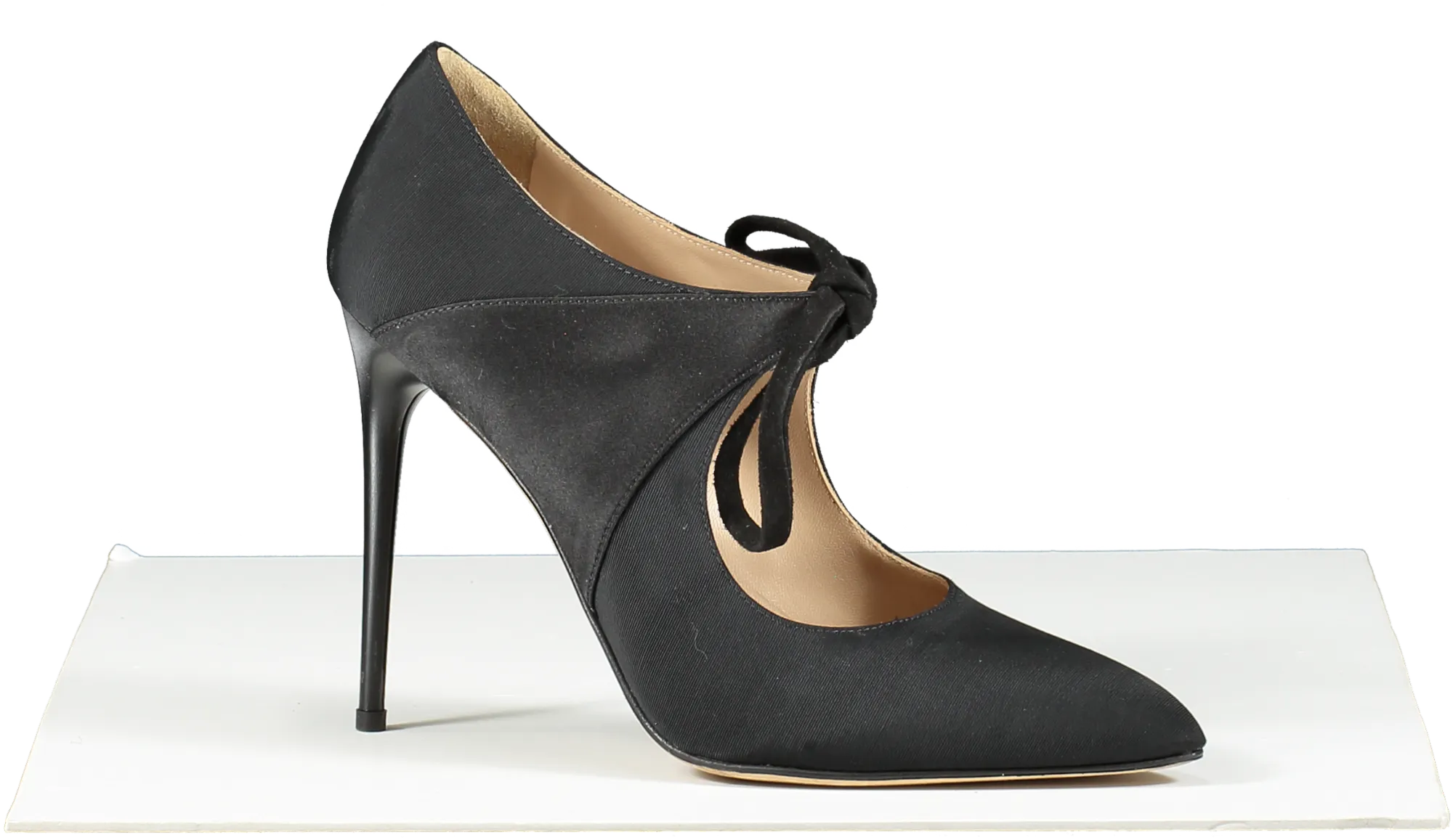 Di Minno Black Exclusive Gros Grain Corinne High Heel Pumps UK 7 EU 40 👠