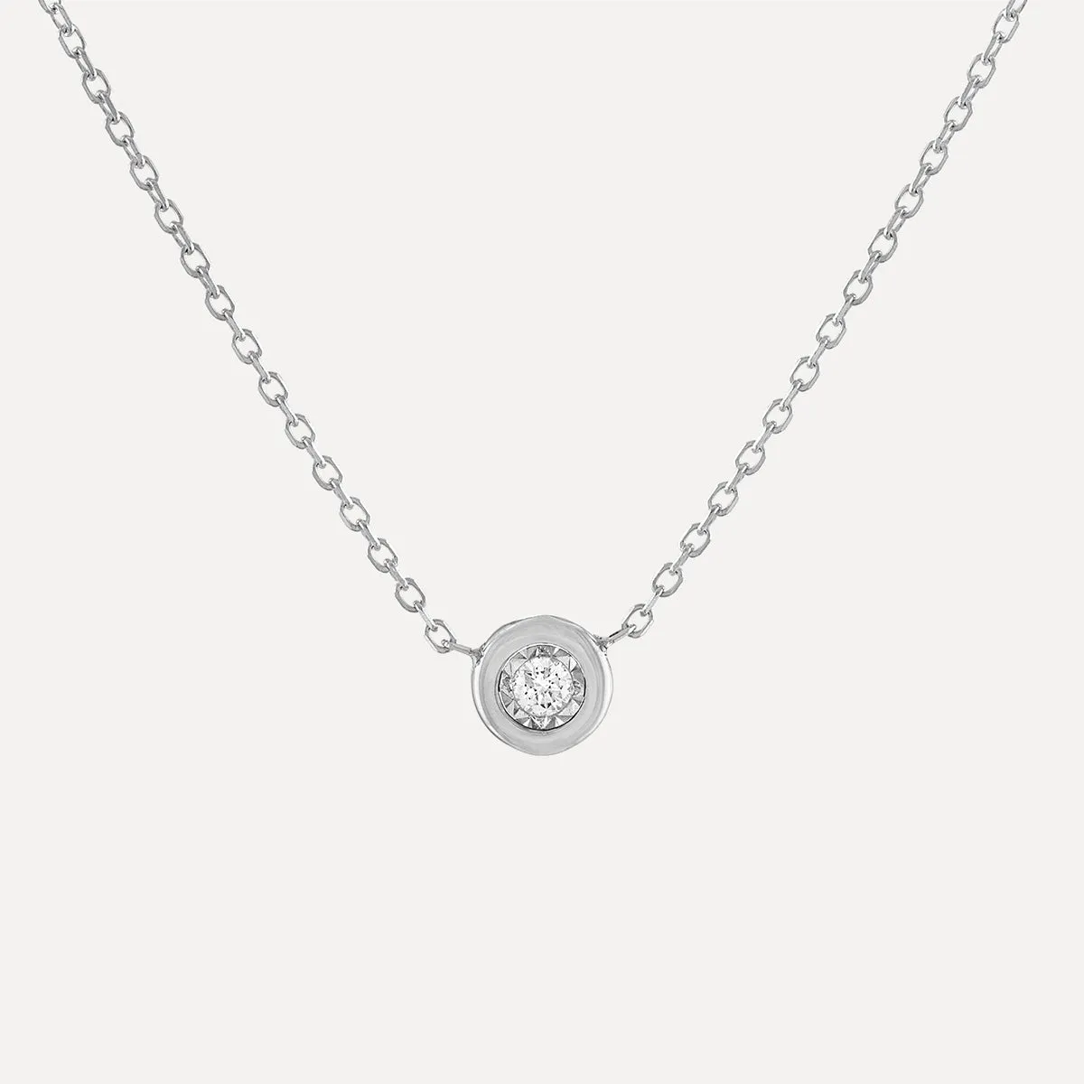 Diamond Illusion Solitaire Necklace