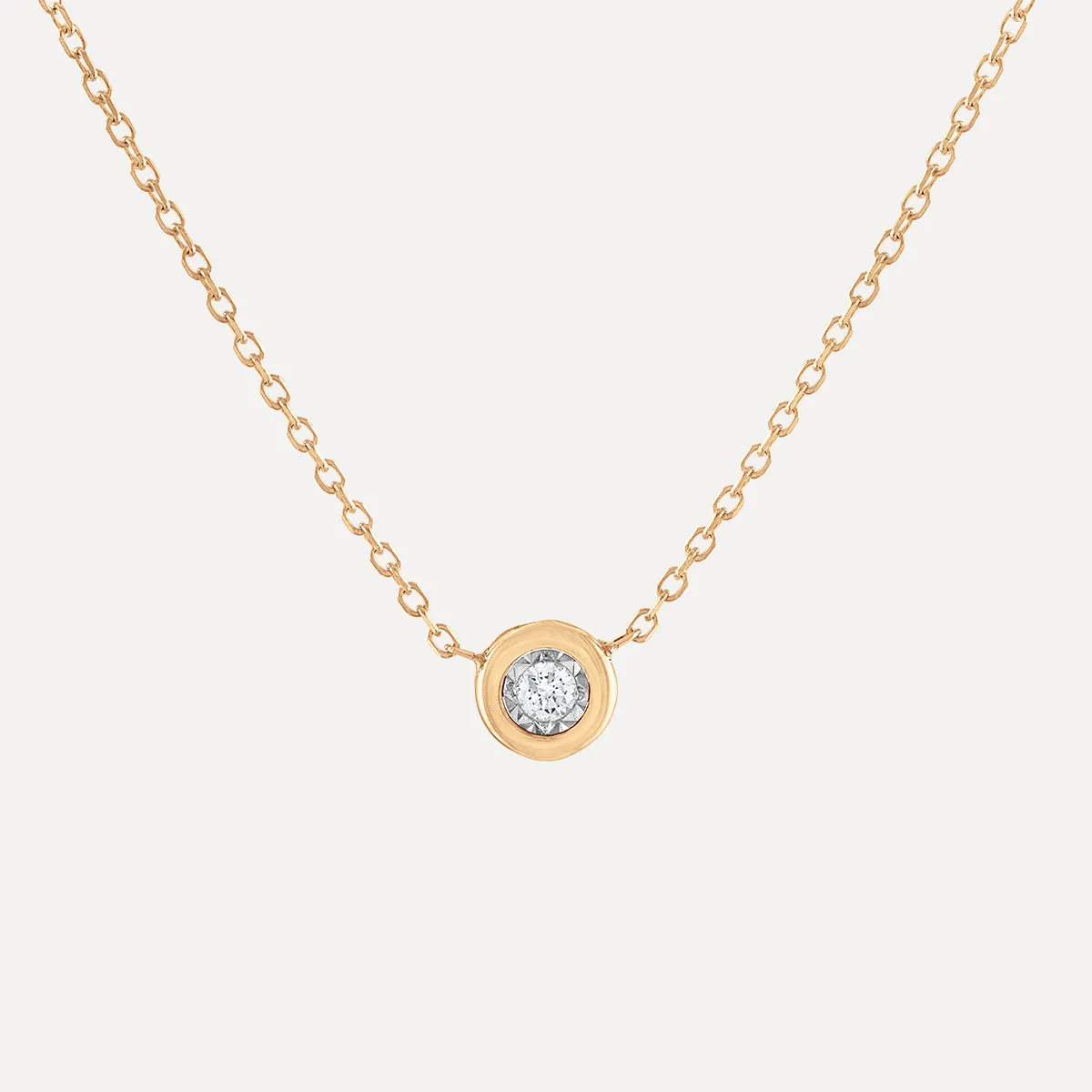 Diamond Illusion Solitaire Necklace