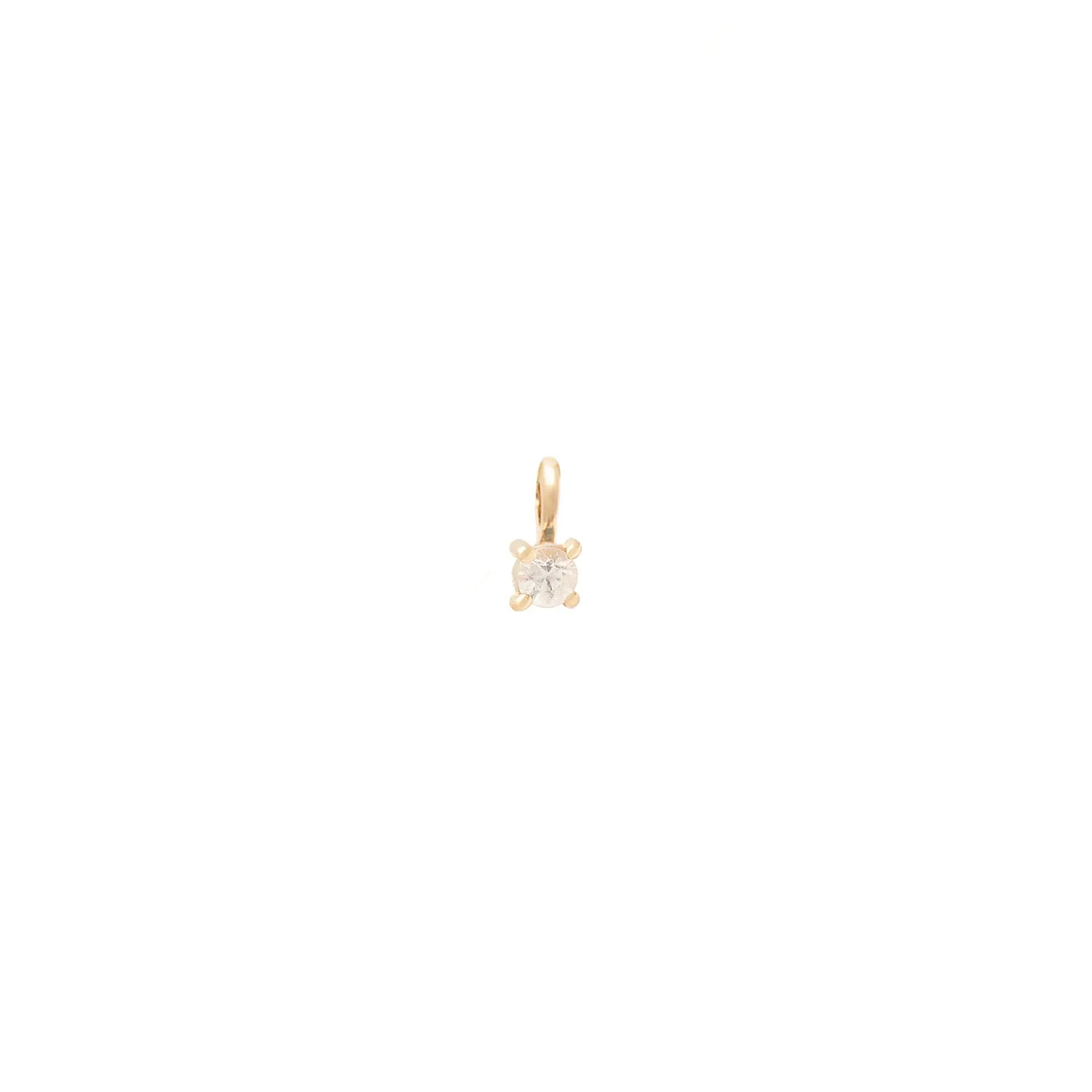 Element Charm | 14k Gold & White Sapphire