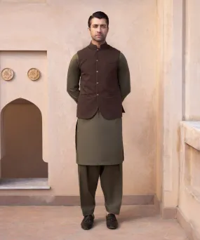 Embroidered Egyptian Cotton Suit