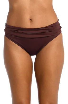 Island Goddess Shirred Band Hipster Bottom - Java