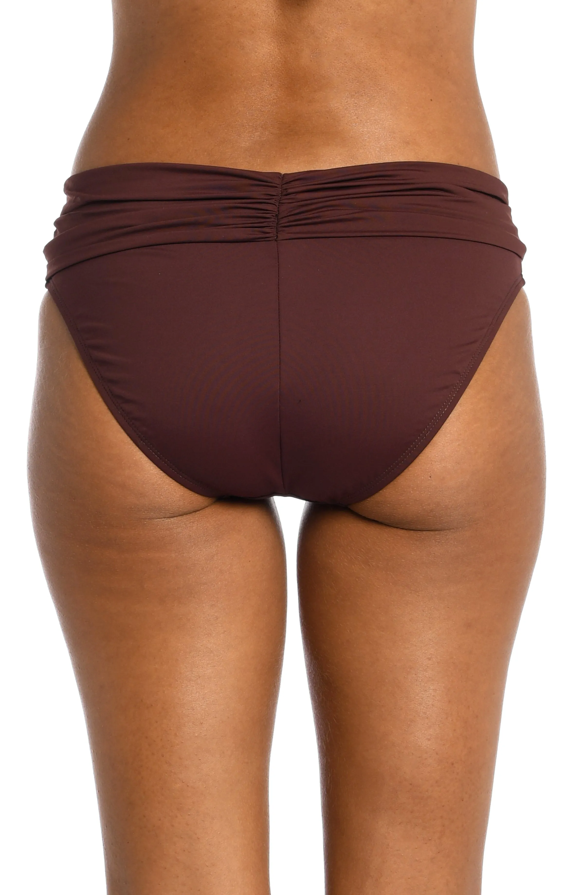 Island Goddess Shirred Band Hipster Bottom - Java