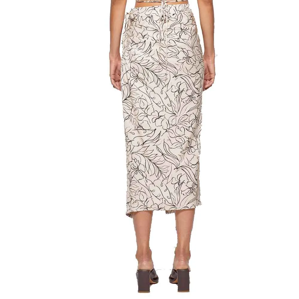 Jonathan Simkhai Valencia Slim Faux Wrap Skirt