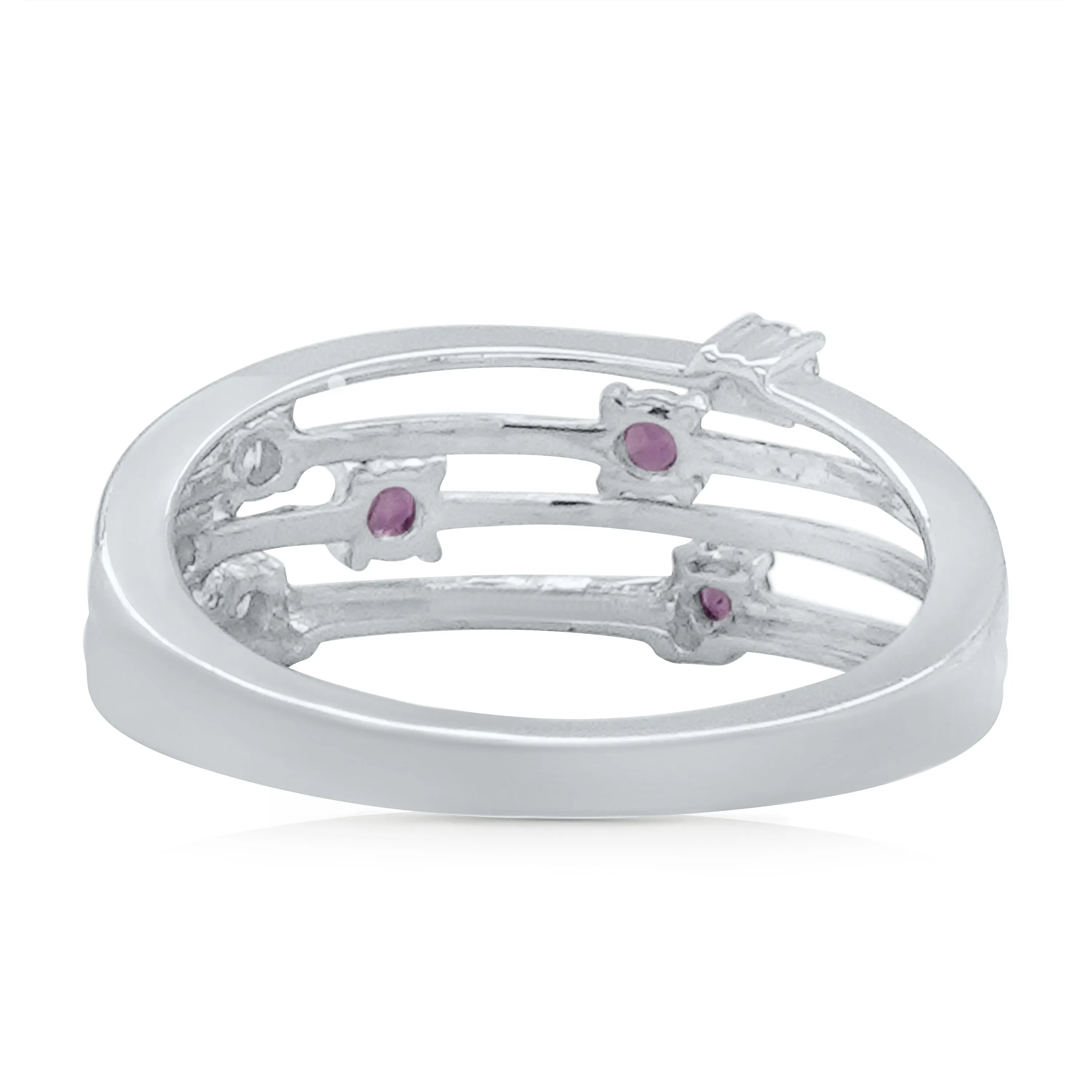 Kallati Heirloom Pink Sapphire & Diamond Ring in 14K White Gold