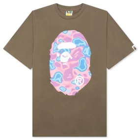 Liquid Camo Bape Sta Logo Tee - Brown