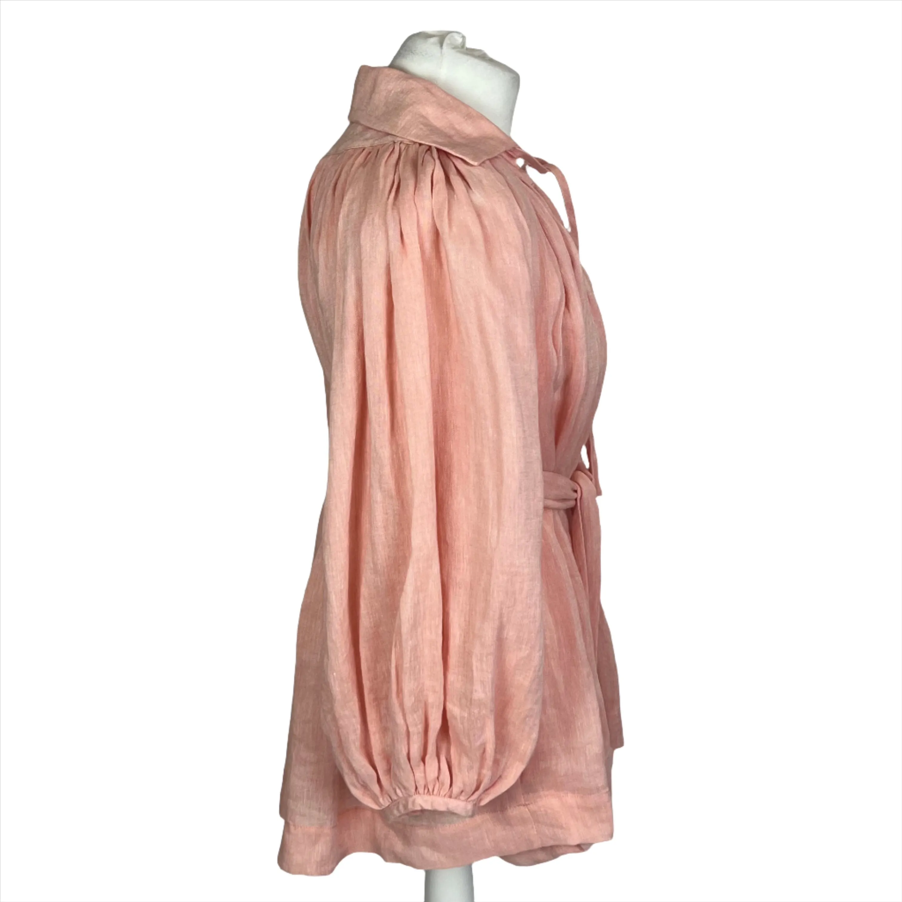 Lisa Marie Fernandez Brand New £510 Peach Gauze Belted Smock XS/S/M/L