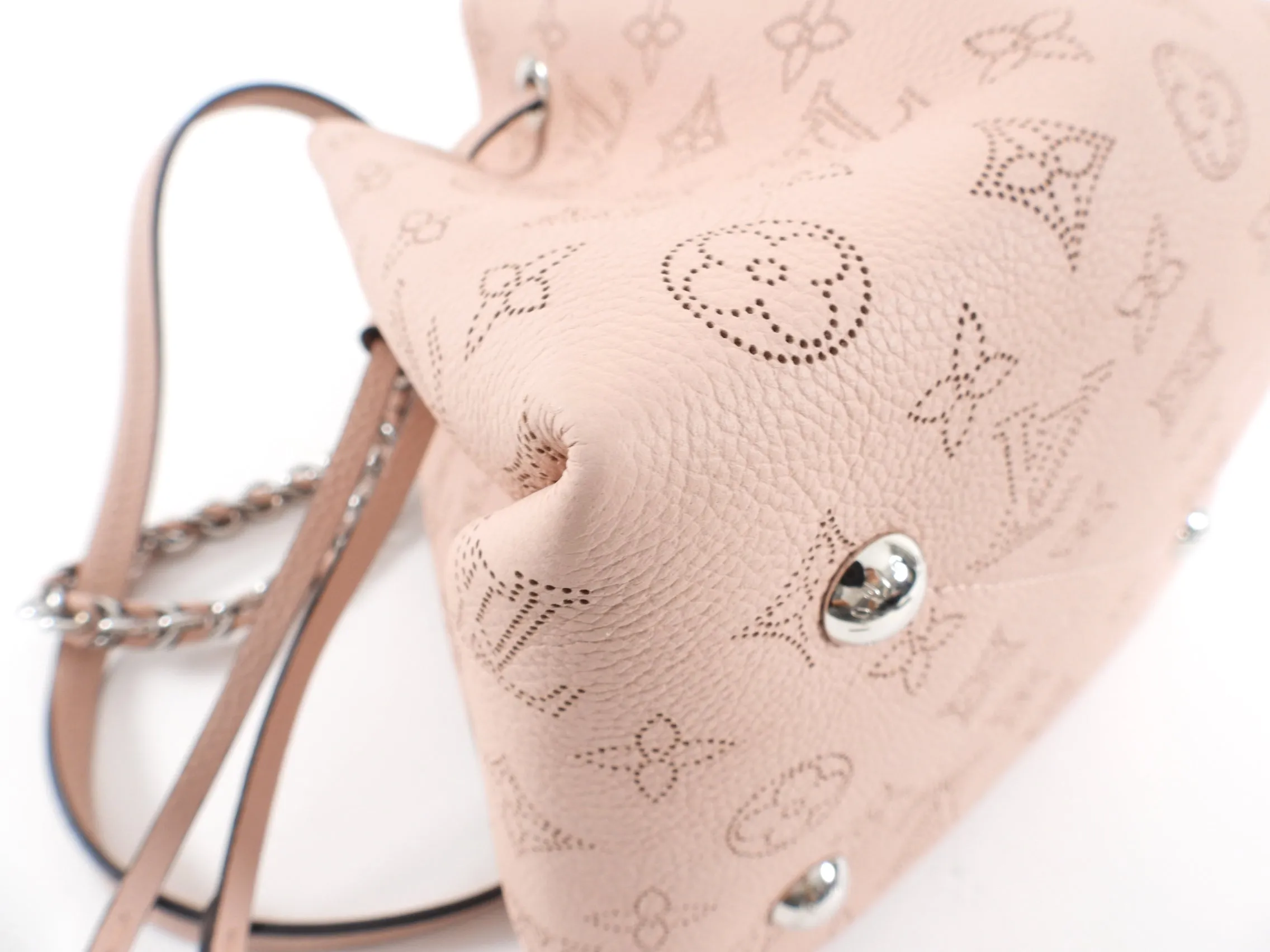 Louis Vuitton Bella Galet Mahina Pink Drawstring Small Bag