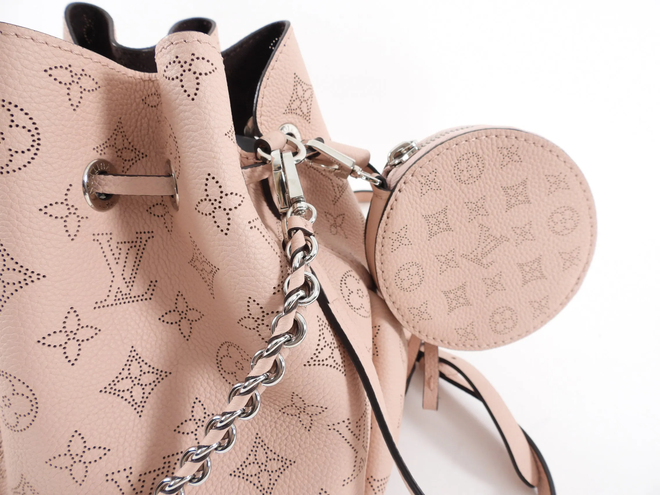 Louis Vuitton Bella Galet Mahina Pink Drawstring Small Bag