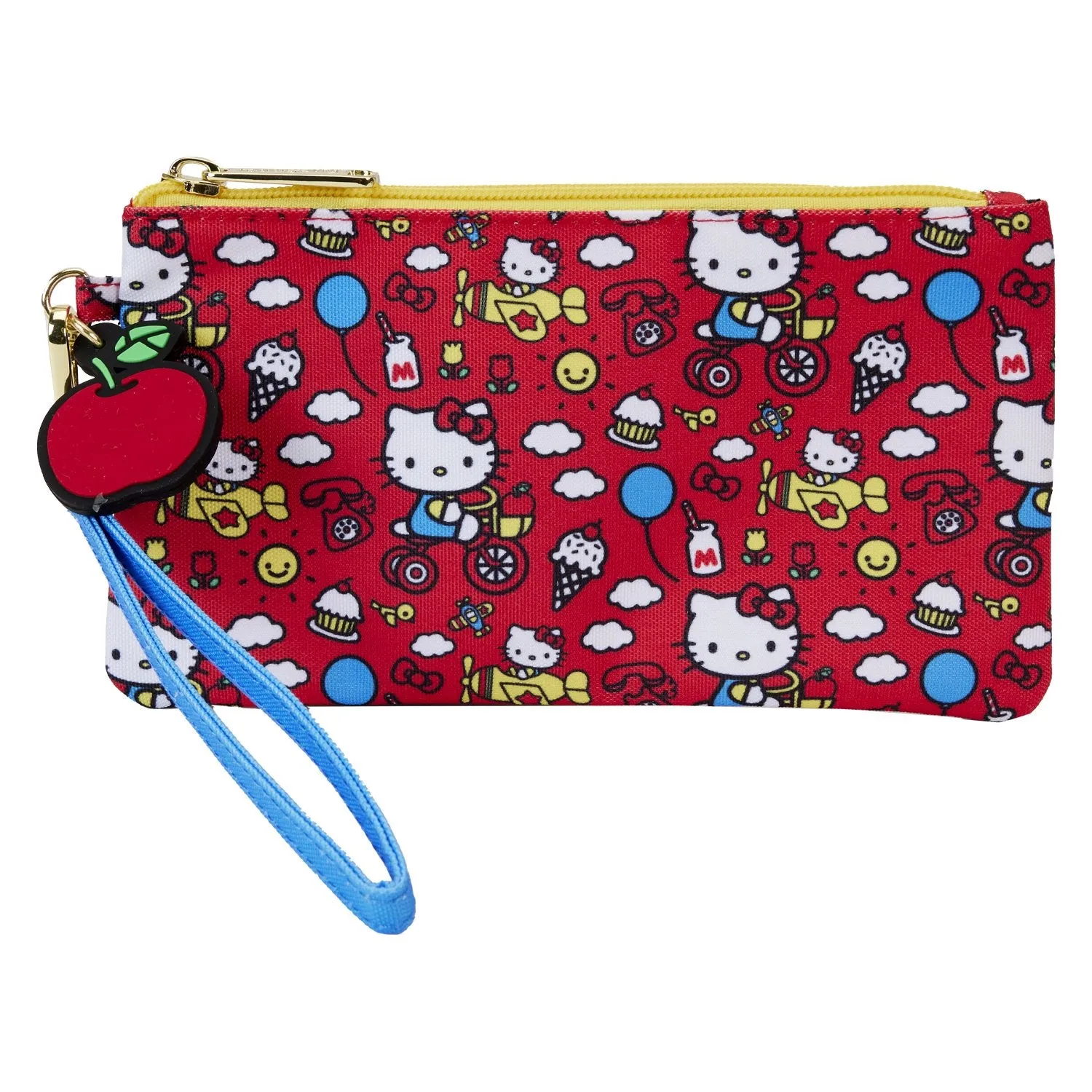 Loungefly Sanrio Hello Kitty 50th Anniversary Classic Allover Print Nylon Pouch Wristlet