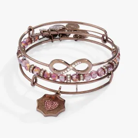 Love Charm Bangle Set of 3