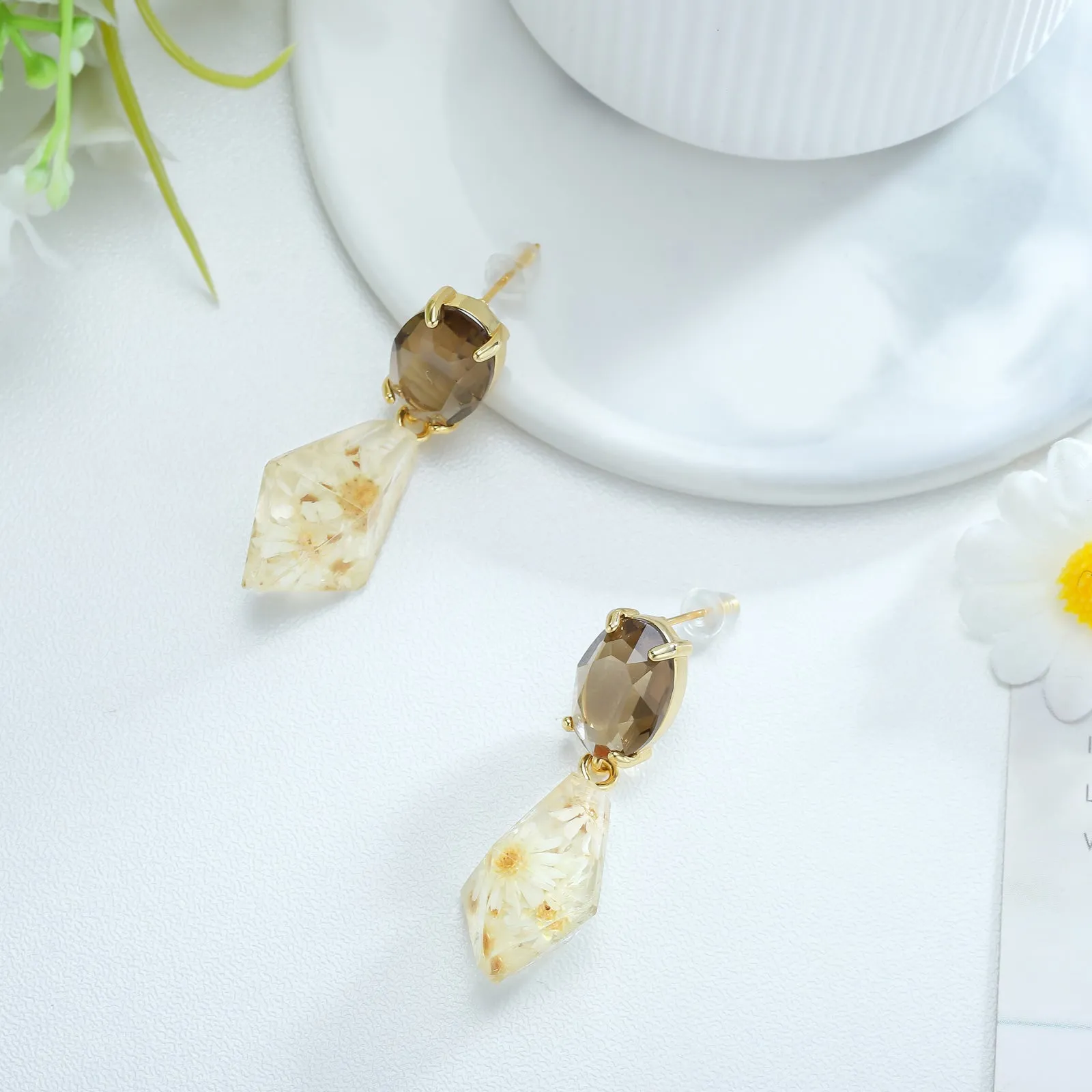 Marigold Resin Earrings