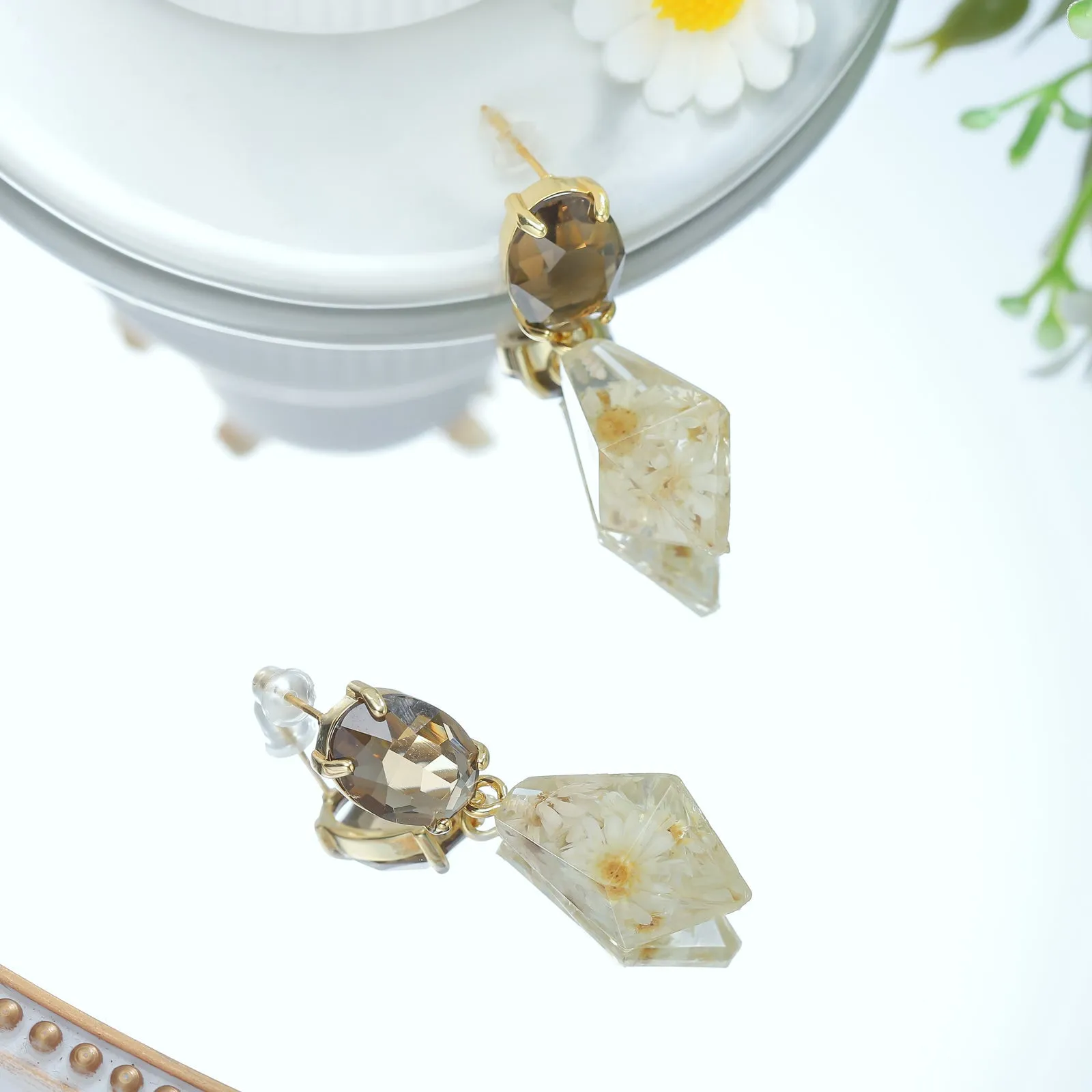 Marigold Resin Earrings