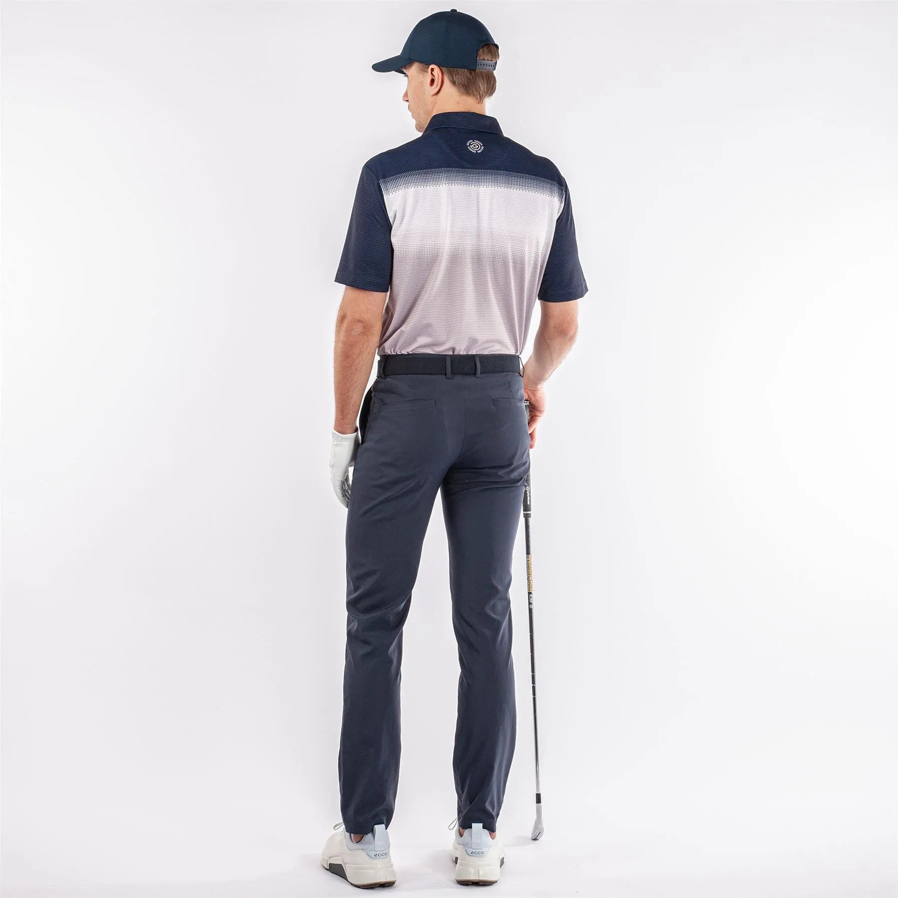 Mo Ventil8  Stretch Regular Fit Polo Cool Grey/White/Navy - 2024