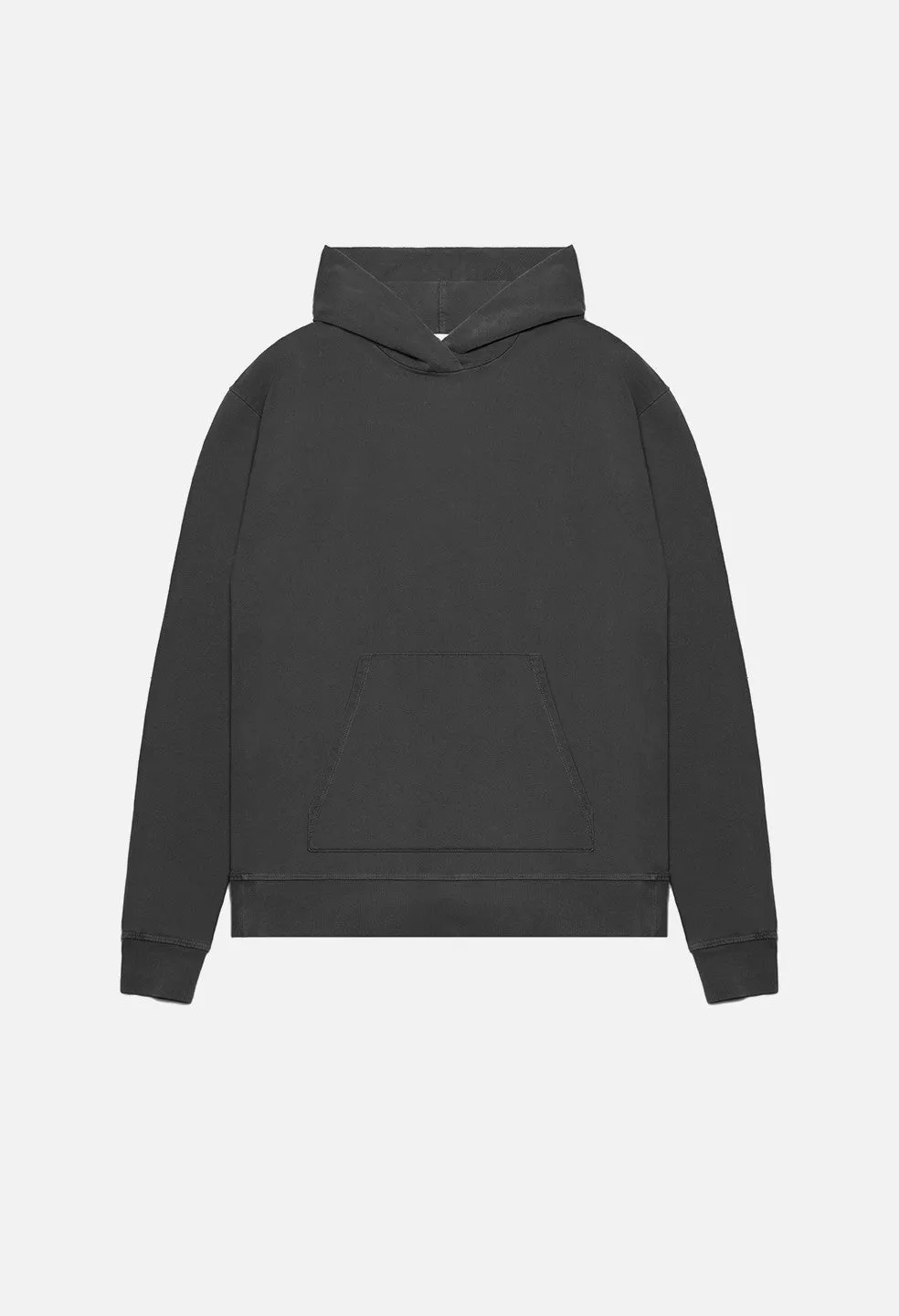 Oversized Cropped Hoodie / Charcoal