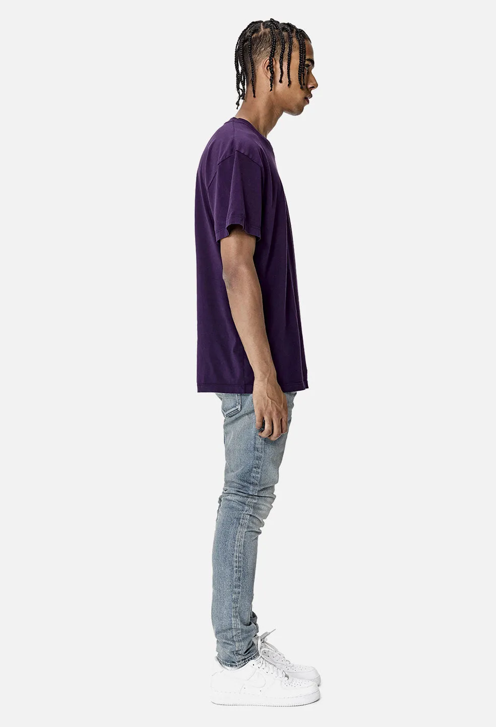 Oversized Pocket Tee / Purple