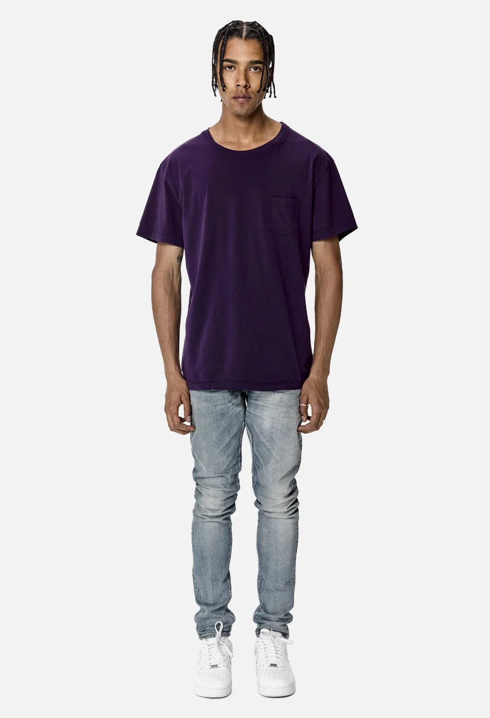 Oversized Pocket Tee / Purple