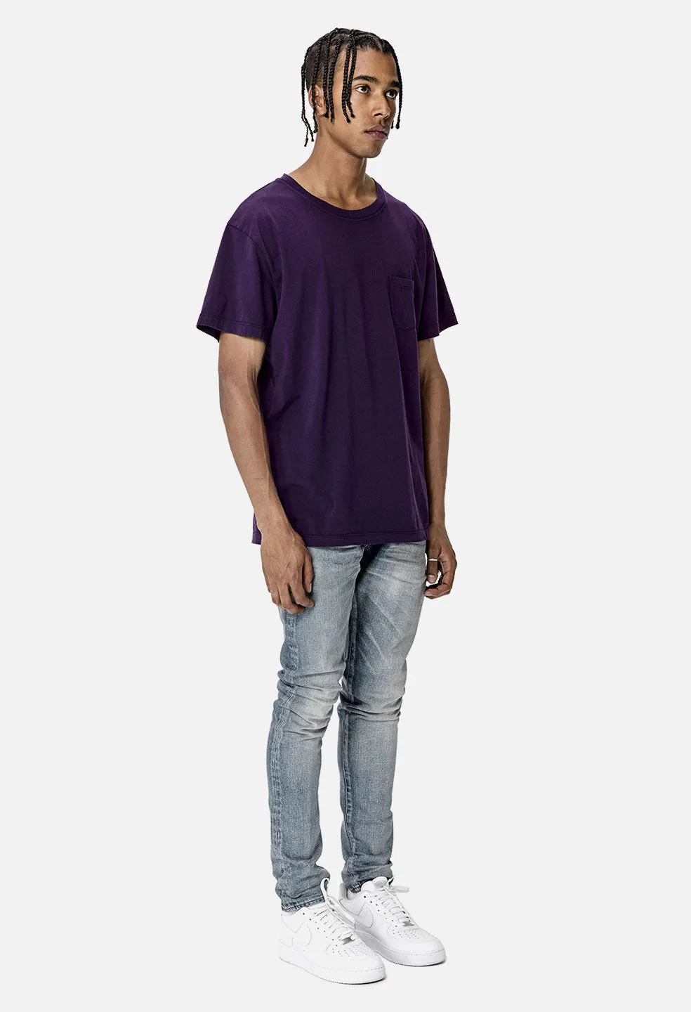 Oversized Pocket Tee / Purple