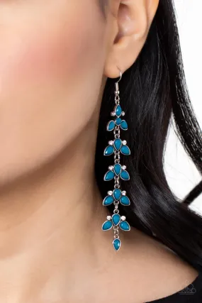 Paparazzi Fanciful Foliage - Blue Earrings