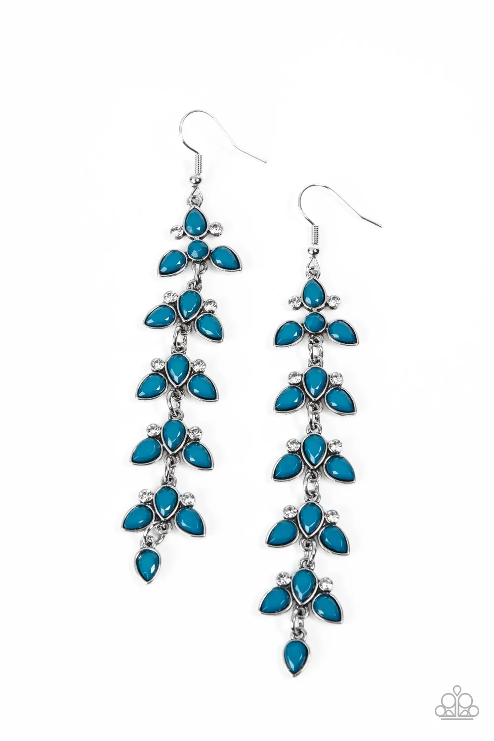 Paparazzi Fanciful Foliage - Blue Earrings