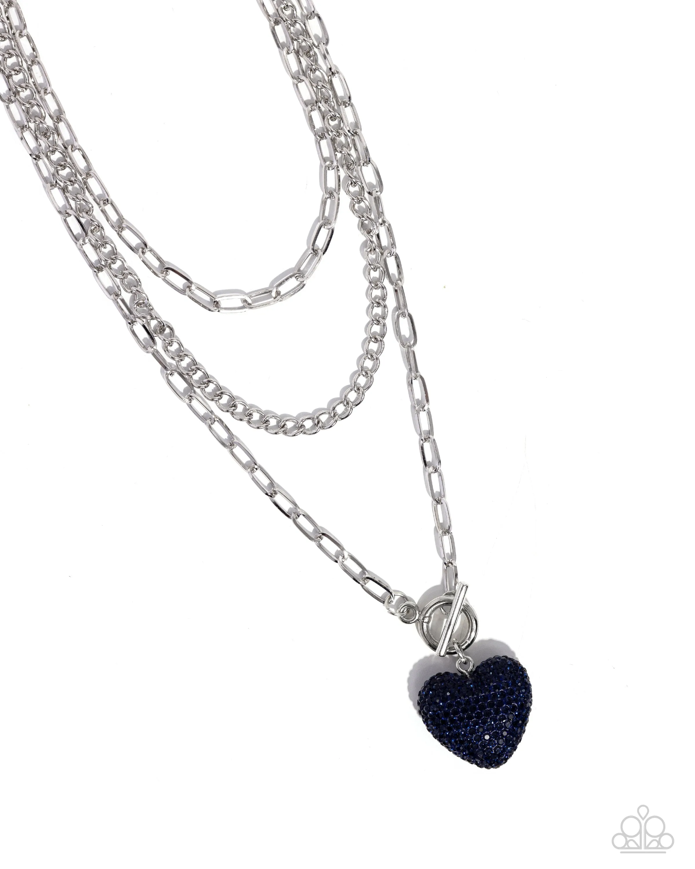 Paparazzi HEART Gallery Blue Necklace & Earring Set