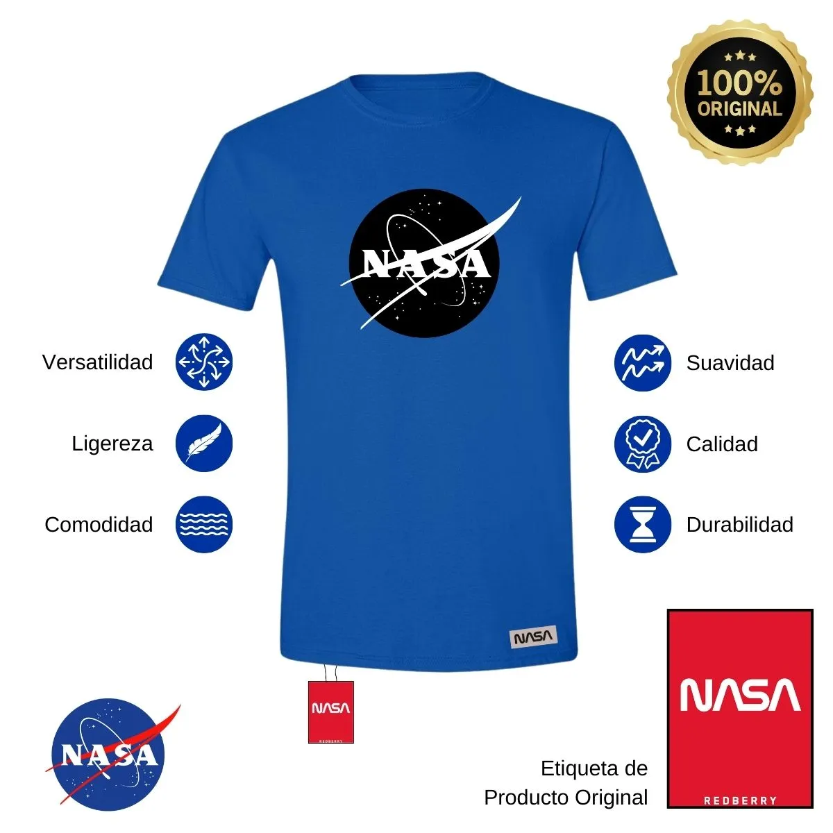 Playera Hombre Nasa Monocromático